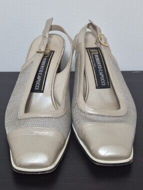 Women's Beige Slingback Flats